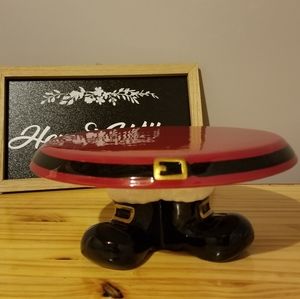 Santa Christmas Cake Stand by Peppermint & Pine
